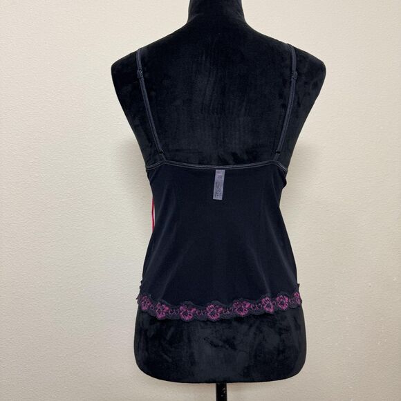 Vintage Victorias Secret Shirt Womens Medium Black Lace Cami Top Sexy Y2K - Picture 2 of 13